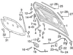 Genuine VW/Audi 5GM823359 Hood Lift Support - VW | VW5GM823359