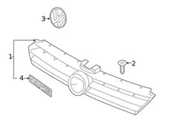 Genuine VW/Audi 5GM853651AMZLL Grille - VW | VW5GM853651AMZLL