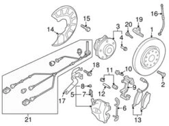 Genuine VW/Audi 5N0615123 Brake Caliper; Front Left - Audi, VW | VW5N0615123