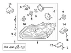 Genuine VW/Audi 5N0941754B Headlight Assembly; Right - VW | 5N0941754 VW5N0941754B