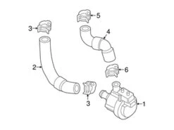 Genuine VW/Audi 5Q0122073H Coolant Hose; Rear - Audi, VW | VW5Q0122073H