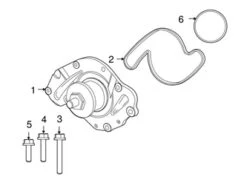 Genuine VW/Audi 7B0121011D Water Pump - VW | 7B0121011A VW7B0121011D