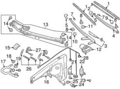 Genuine VW/Audi 7L0998002A Wiper Blade Assembly; Left, Right - VW | 7L0955425G 7L0955425J 7L0955425L 7L0955425N