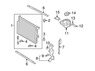 Genuine VW/Audi 7L6121253E Radiator - Audi, VW | VW7L6121253E 3 Genuine VW/Audi 7L6121253E Radiator - Audi, VW | VW7L6121253E