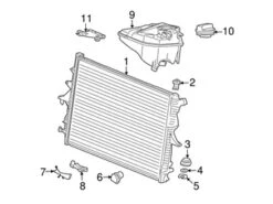 Genuine VW/Audi 7L6121253K Radiator - Audi, VW | VW7L6121253K