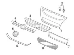 Genuine VW/Audi 7L6853678F9B9 Grille - VW | 7L6853678D9B9 VW7L6853678F9B9