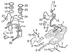 Genuine VW/Audi 7L6919088D Fuel Pump, Electric; Left - Audi | AU7L6919088D