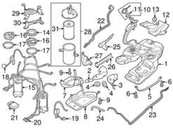 Genuine VW/Audi 7L8919679E Fuel Pump Housing; Left - Audi, VW | VW7L8919679E