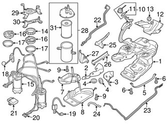 Genuine VW/Audi 7L8919679E Fuel Pump Housing; Left - Audi, VW | VW7L8919679E 3 Genuine VW/Audi 7L8919679E Fuel Pump Housing; Left - Audi, VW | VW7L8919679E