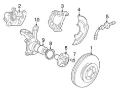 Genuine VW/Audi 7M3615124A Brake Caliper; Front Right - VW | 7D0615124B VW7M3615124A