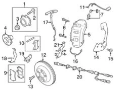 Genuine VW/Audi 7P6615123J Brake Caliper; Front Left - VW | 7P6615123E 7P6615123G 7P6615123H VW7P6615123J