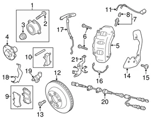 Genuine VW/Audi 7P6615123J Brake Caliper; Front Left - VW | 7P6615123E 7P6615123G 7P6615123H VW7P6615123J 3 Genuine VW/Audi 7P6615123J Brake Caliper; Front Left - VW | 7P6615123E 7P6615123G 7P6615123H VW7P6615123J