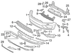 Genuine VW/Audi 7P6853671HRYP Grille - VW | VW7P6853671HRYP