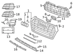 Genuine VW/Audi 80A807680PRU6 Grille; Right - Audi | AU80A807680PRU6