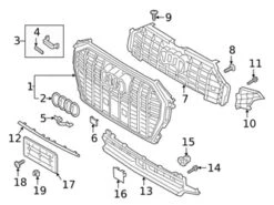 Genuine VW/Audi 83A807683C9B9 Grille - Audi | AU83A807683C9B9