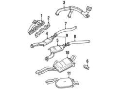 Genuine VW/Audi 893253137F Catalytic Converter Gasket; Rear Right - Audi | AU893253137F