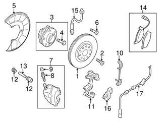 Genuine VW/Audi 8J0615123A Brake Caliper; Front Left - Audi | AU8J0615123A 3 Genuine VW/Audi 8J0615123A Brake Caliper; Front Left - Audi | AU8J0615123A
