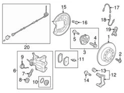 Genuine VW/Audi 8J0615423E Brake Caliper; Rear Left - VW | VW8J0615423E