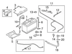 Genuine VW/Audi 8J0971226 Battery Cable Harness - Audi | AU8J0971226
