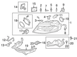 Genuine VW/Audi 8K0941029AP Headlight Assembly; Left - Audi | 8K0941029J AU8K0941029AP