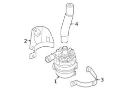 Genuine VW/Audi 8K0965567C Auxiliary Water Pump; Left - Audi | AU8K0965567C
