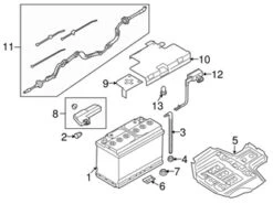 Genuine VW/Audi 8K1971225H Positive Battery Junction Block Cable - Audi | 8K1971225F AU8K1971225H
