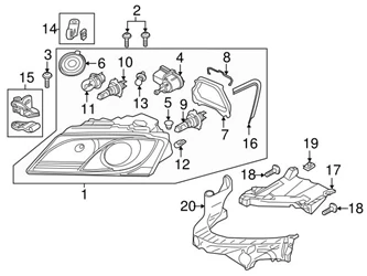 Genuine VW/Audi 8R0941029N Headlight Assembly; Left - Audi | 8R0941029B AU8R0941029N 3 Genuine VW/Audi 8R0941029N Headlight Assembly; Left - Audi | 8R0941029B AU8R0941029N