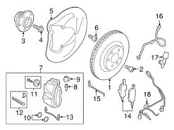Genuine VW/Audi 8S0615108K Brake Caliper; Front Right - Audi | AU8S0615108K