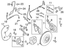 Genuine VW/Audi 8T0615124C Brake Caliper; Front Right - Audi | 8T0615124A 8T0615124B AU8T0615124C