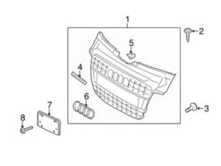 Genuine VW/Audi 8T0853651E1QP Grille - Audi | 8T0853651B1QP AU8T0853651E1QP