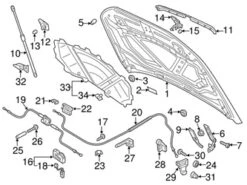 Genuine VW/Audi 8U0823359B Hood Lift Support - Audi | AU8U0823359B