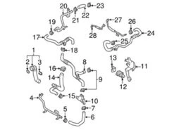 Genuine VW/Audi 8V0121030 Radiator Coolant Hose; Rear - Audi | AU8V0121030