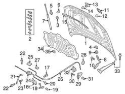 Genuine VW/Audi 8V0823359 Hood Lift Support - Audi | AU8V0823359