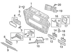 Genuine VW/Audi 8V4853597AR3FZ Grille - Audi | AU8V4853597AR3FZ