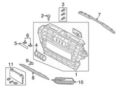 Genuine VW/Audi 8V5853651C1QP Grille - Audi | AU8V5853651C1QP