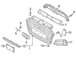 Genuine VW/Audi 8V5853651TRN4 Grille - Audi | 8V5853651N3FZ 8V5853651NRN4 AU8V5853651TRN4