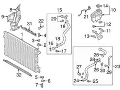 Genuine VW/Audi 8W0121251AK Radiator - Audi | 8W0121251L AU8W0121251AK