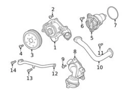 Genuine VW/Audi 8W0145640 Coolant Pipe; Left - Audi | AU8W0145640
