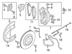 Genuine VW/Audi 8W0615107AE Brake Caliper; Front Left - Audi | 8W0615107F AU8W0615107AE