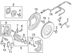 Genuine VW/Audi 8W0615403KSL7 Brake Caliper; Rear Left - Audi | 80A615403A 8W0615403A AU8W0615403KSL7