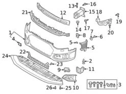 Genuine VW/Audi 8W0807683E9B9 Grille - Audi | AU8W0807683E9B9
