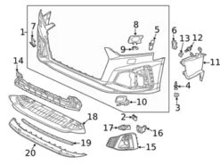Genuine VW/Audi 8W6807682TT94 Grille; Right - Audi | AU8W6807682TT94