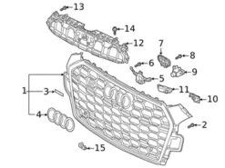Genuine VW/Audi 8W6853651BECKA Grille - Audi | AU8W6853651BECKA
