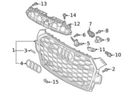 Genuine VW/Audi 8W6853651BGCKA Grille - Audi | AU8W6853651BGCKA